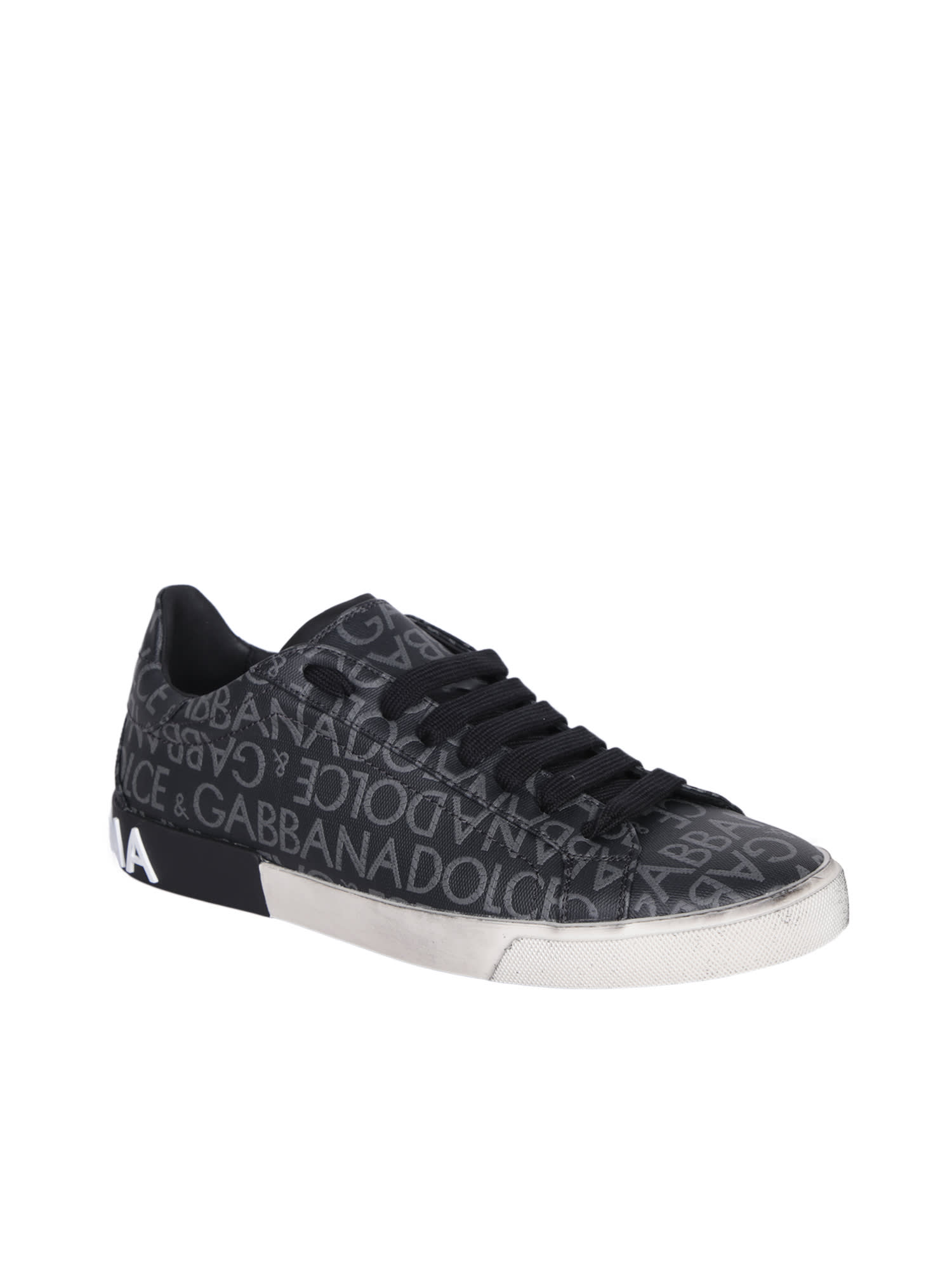 Shop Dolce & Gabbana Portofino Sneakers In Grey