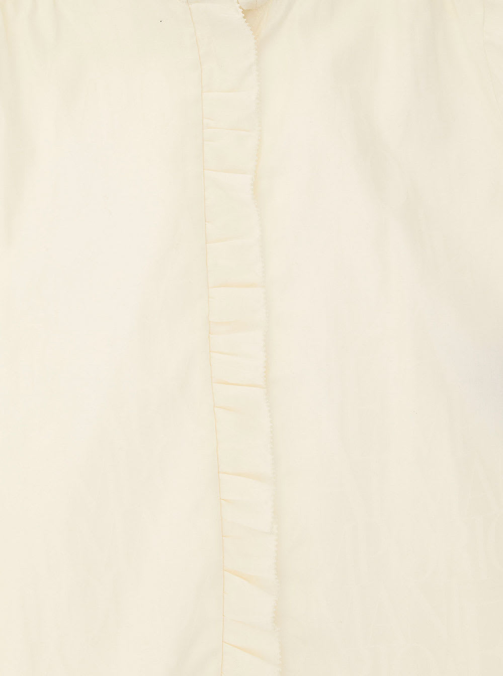 Shop Emporio Armani Cream White Shirt With Turn Up Collar In Cotton Girl