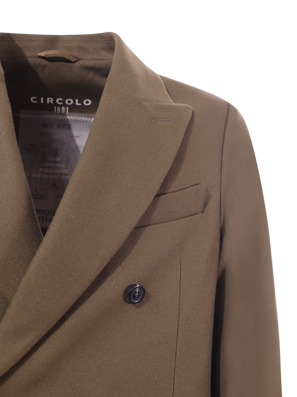 Shop Circolo 1901 Double-breasted Circolo Jacket In Marrone Chiaro