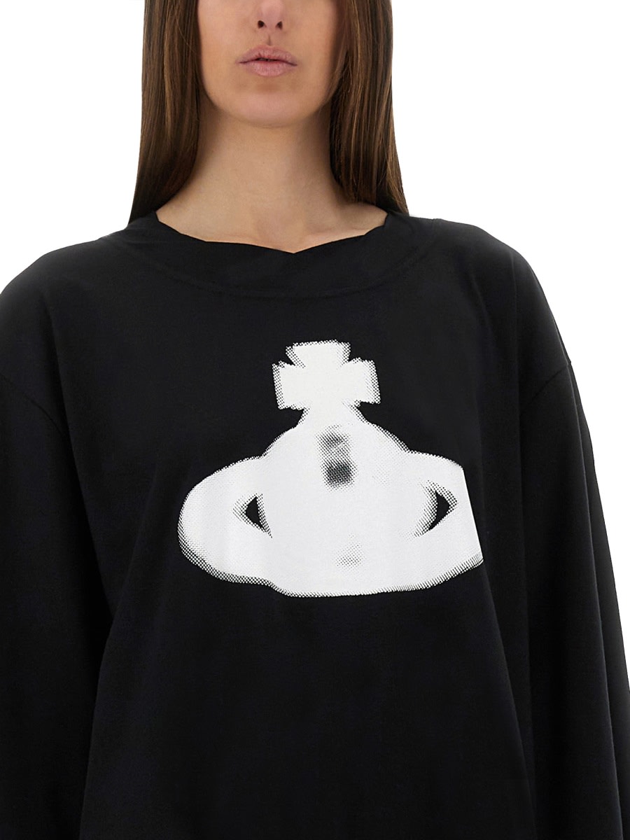 Vivienne Westwood Halftone Orb Isla T-shirt Dress In Black