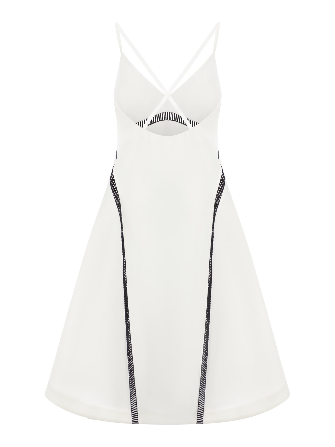 Shop Sacai Double-faced Silk Cotton Dress In Off White