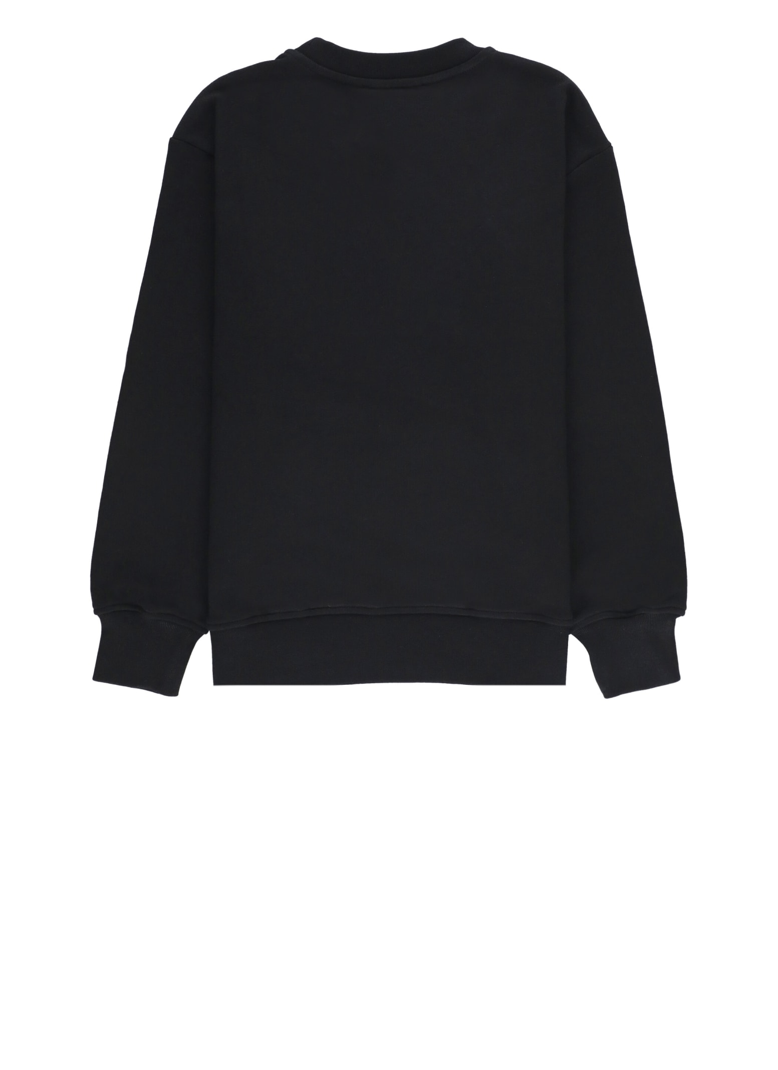 Shop Msgm Logoed Sweatshirt In Black