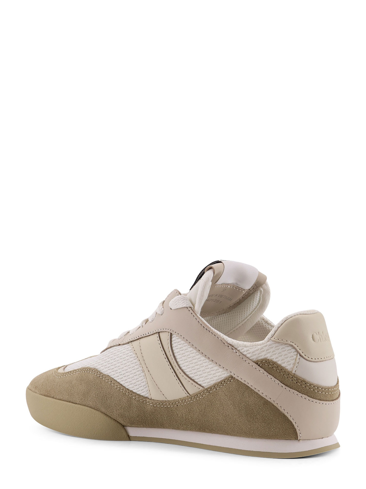 Chloé Kick Mesh Sneakers With Suede And Leather Inserts In Multi
