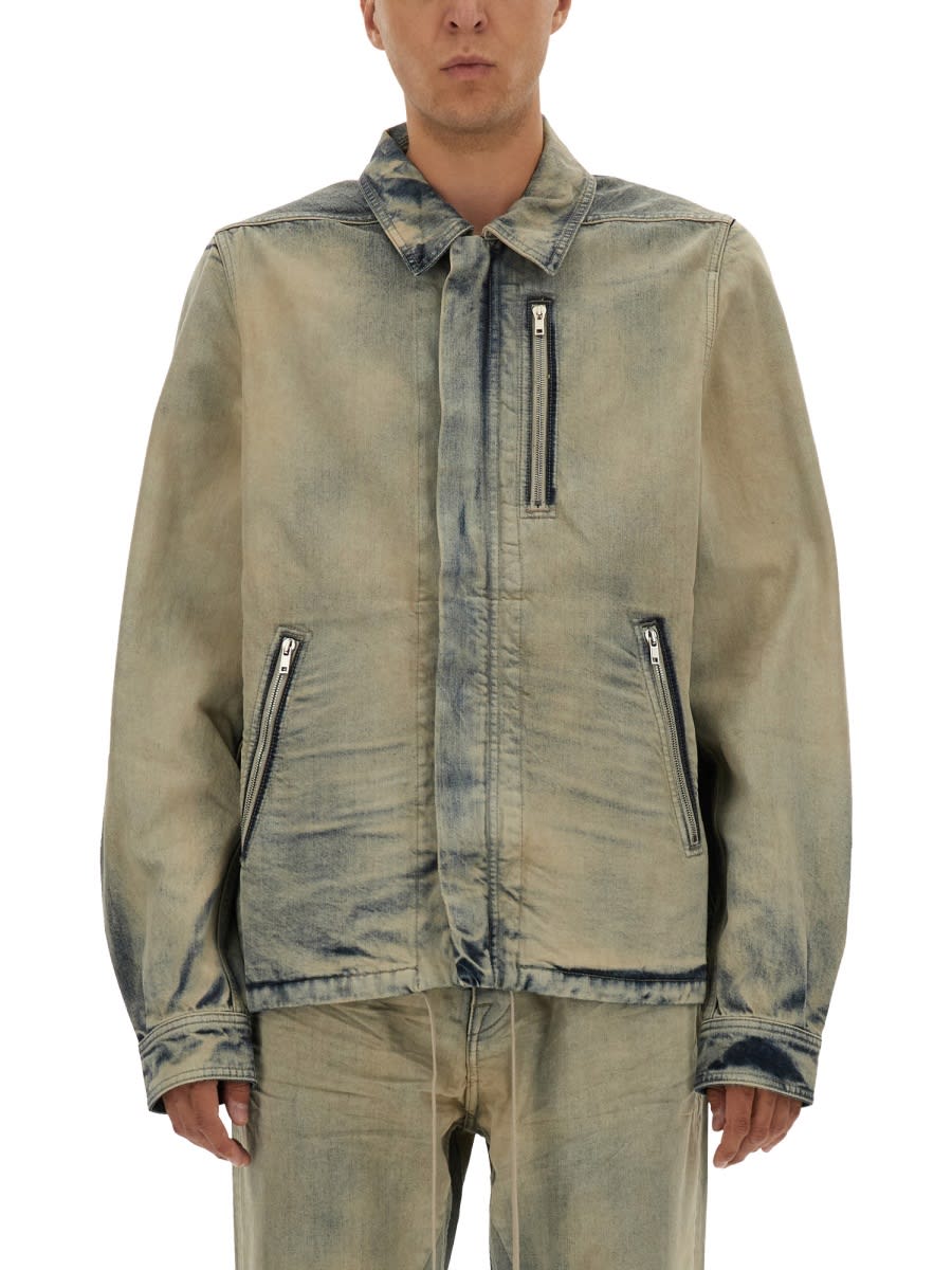 Drkshdw Jacket With Concealed Zipper In Multi
