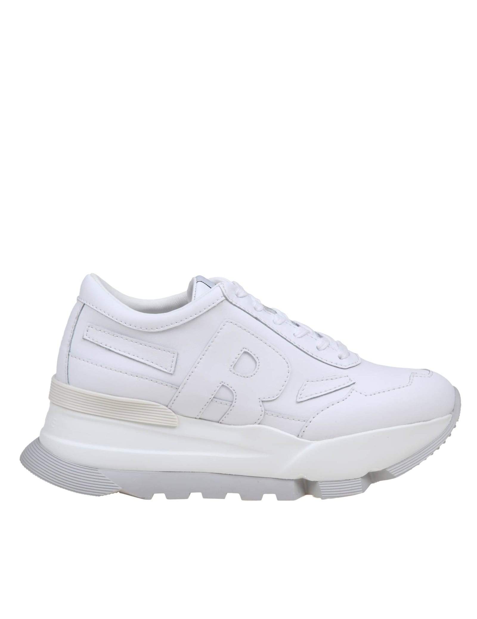 Ruco Line White Leather Sneakers
