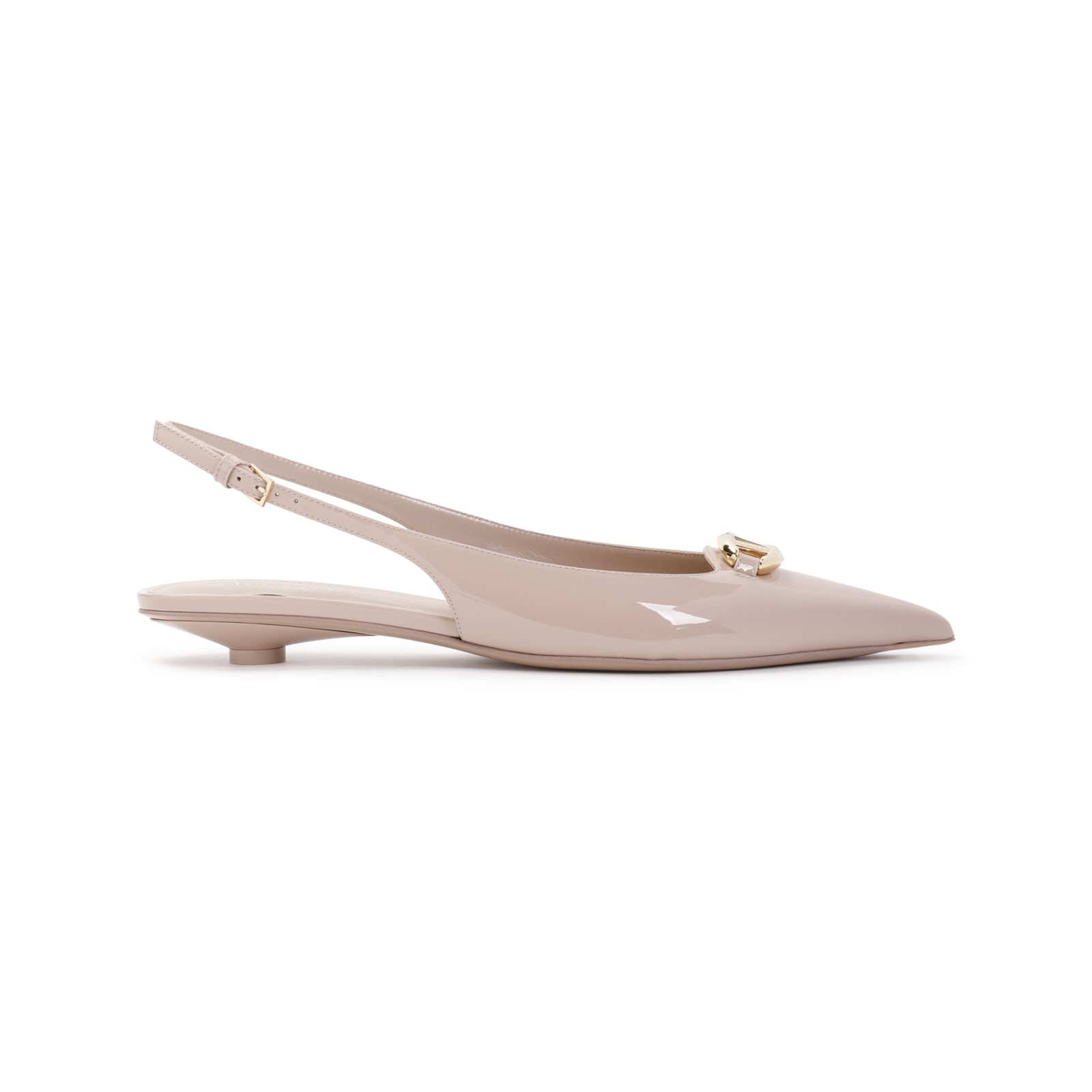 Shop Valentino Vlogo The Bold Edition Ballerinas In Beige Rose