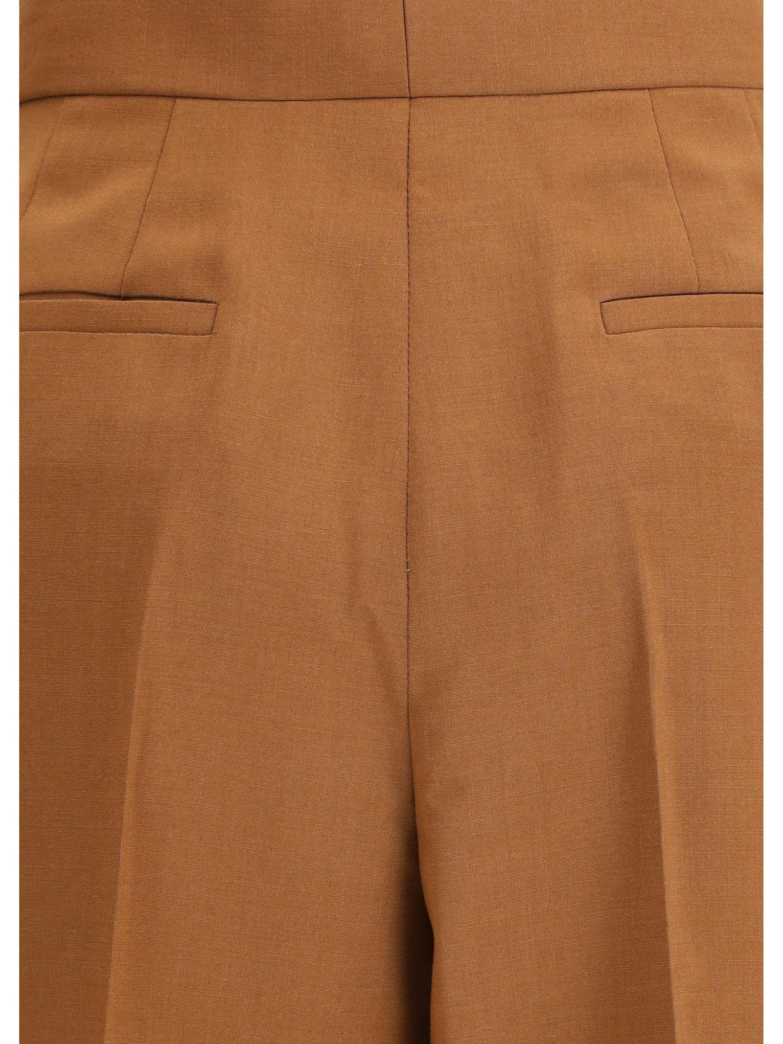Fendi Wool Charleston Pants In Brown