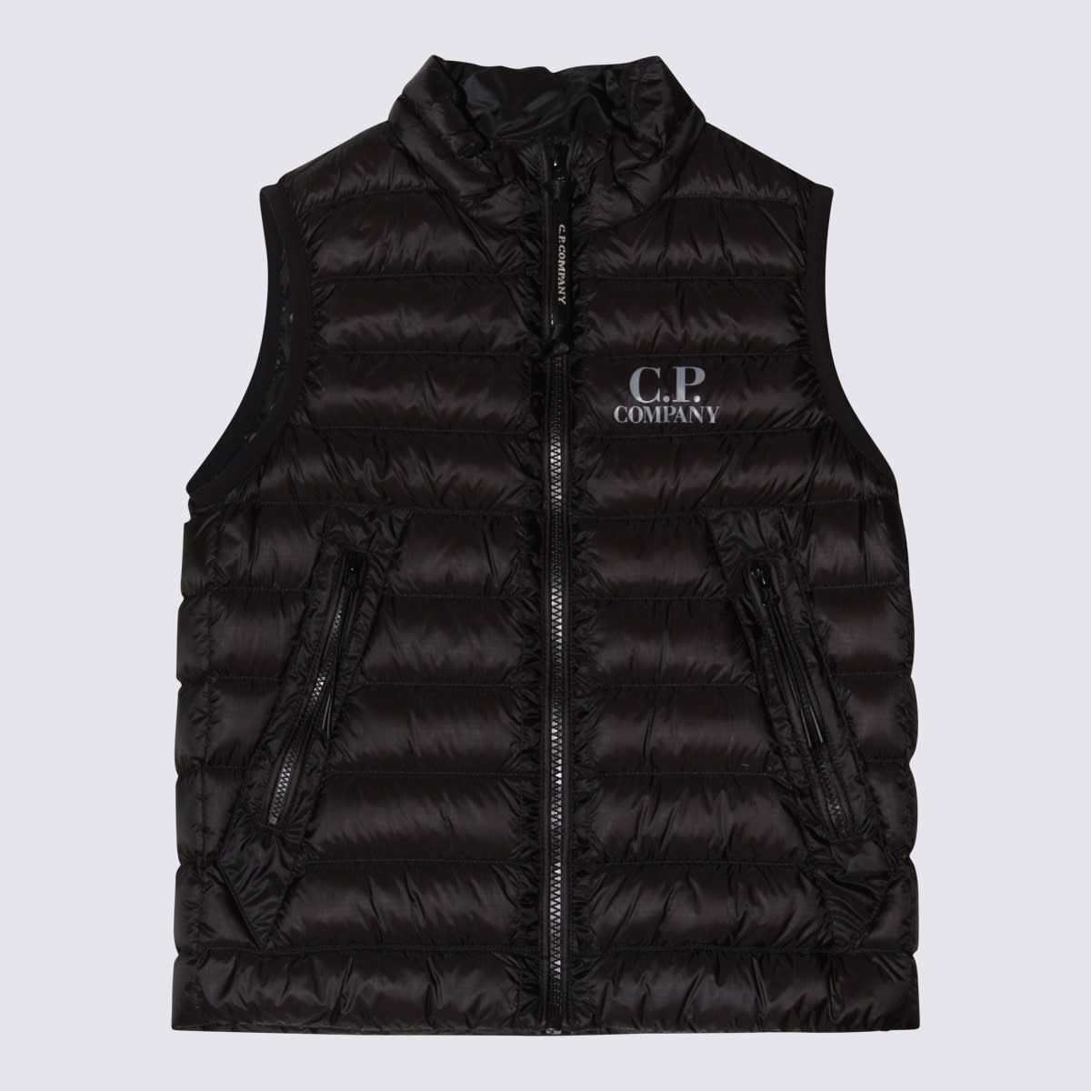 C.p. Company Kids' Black Padded Vest Down Jacket