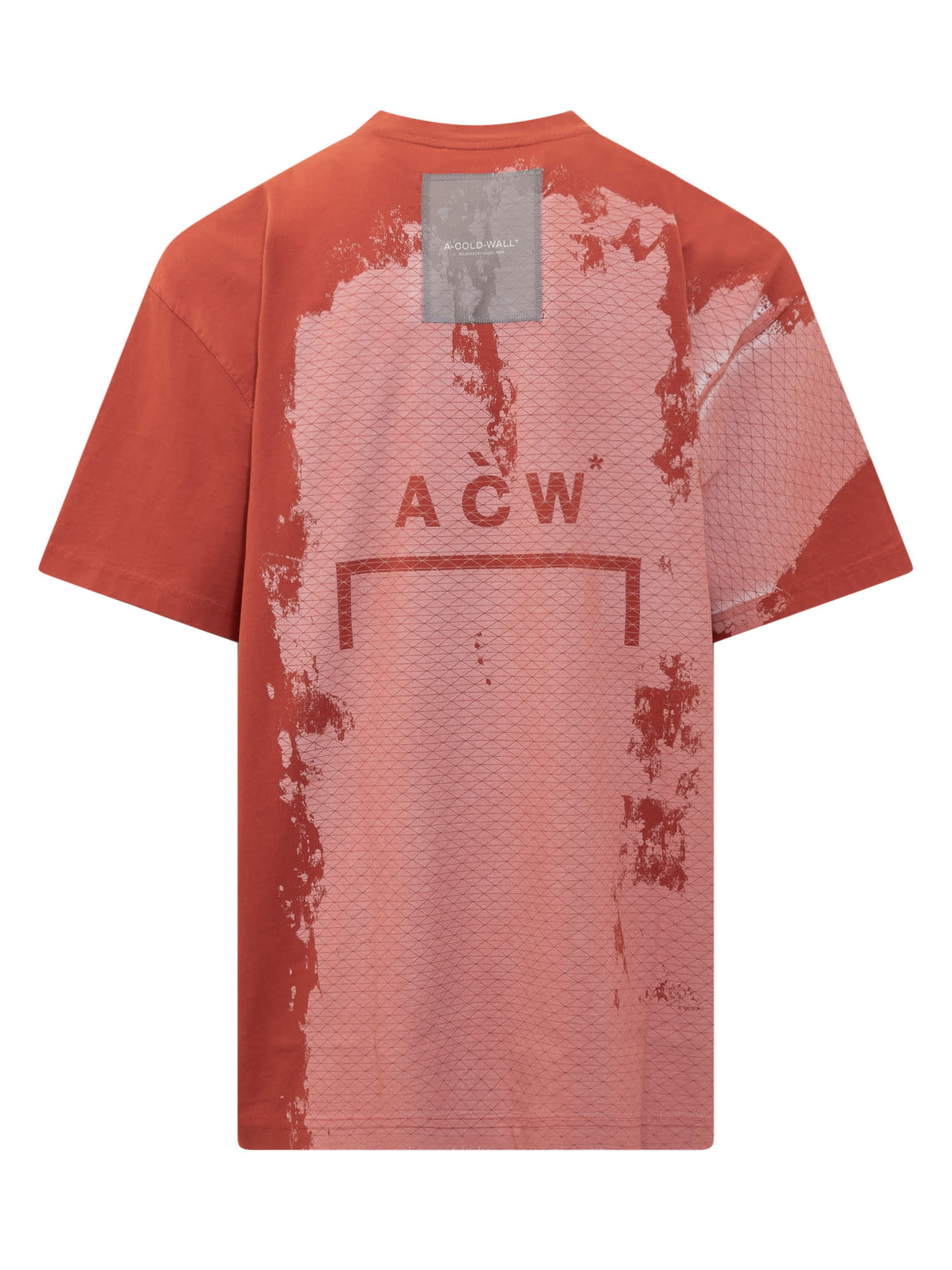 Shop A-cold-wall* Brushstroke T-shirt In Rust