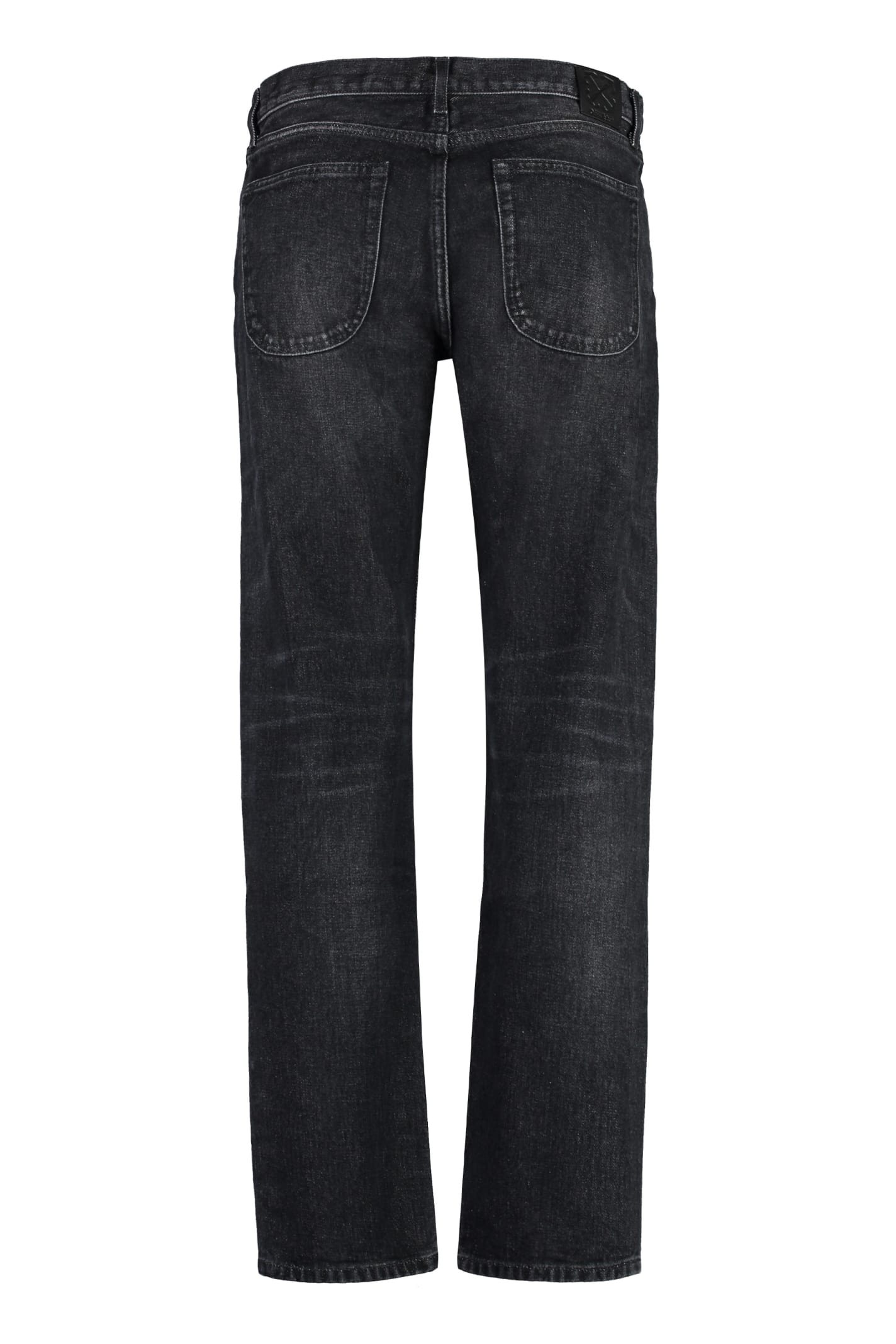 Shop Off-white 5-pocket Straight-leg Jeans In Grey