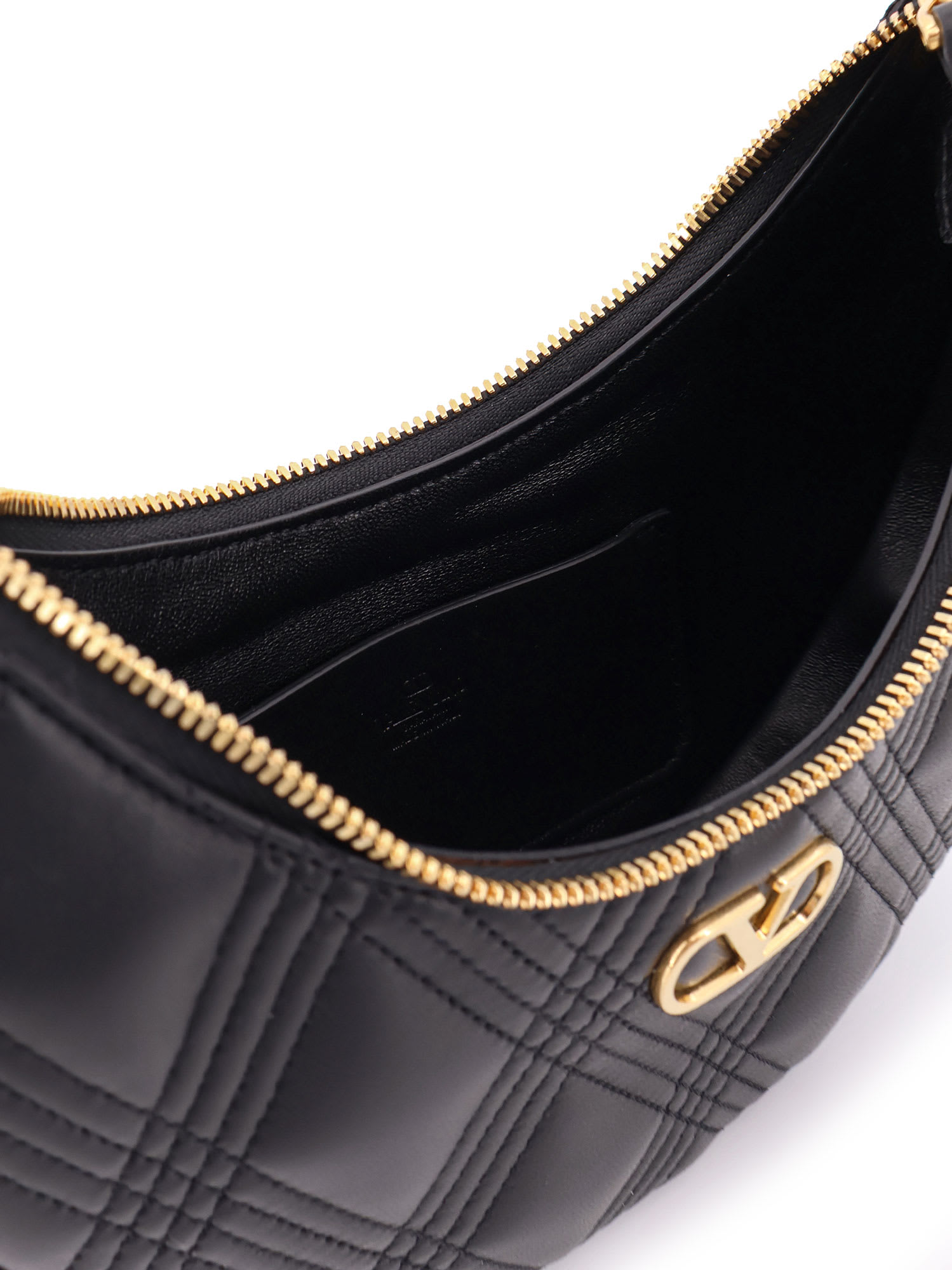 Valentino Quiltie 67 Leather Shoulder Bag With Vlogo