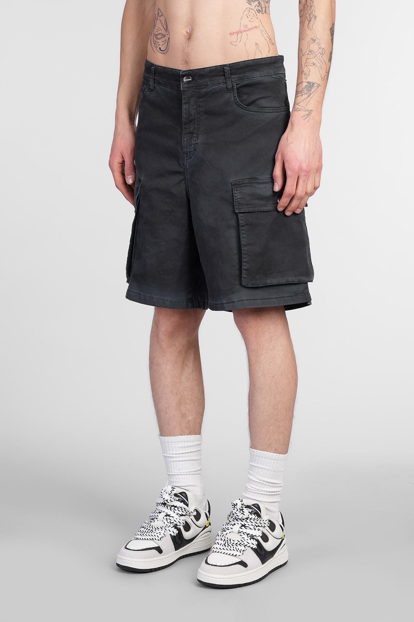 Barrow Shorts In Black Cotton In Black