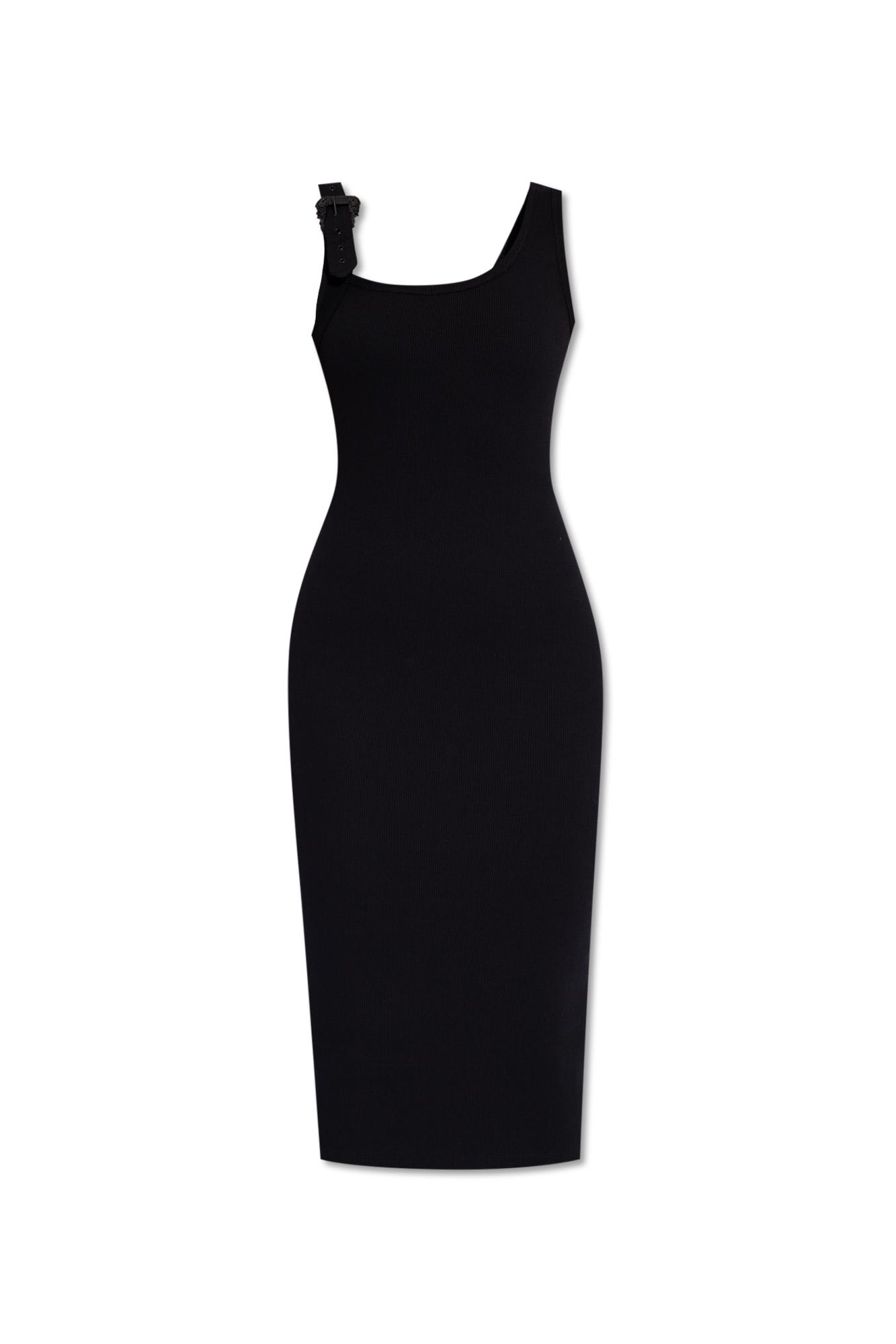 Shop Versace Jeans Couture Slip Dress In Black