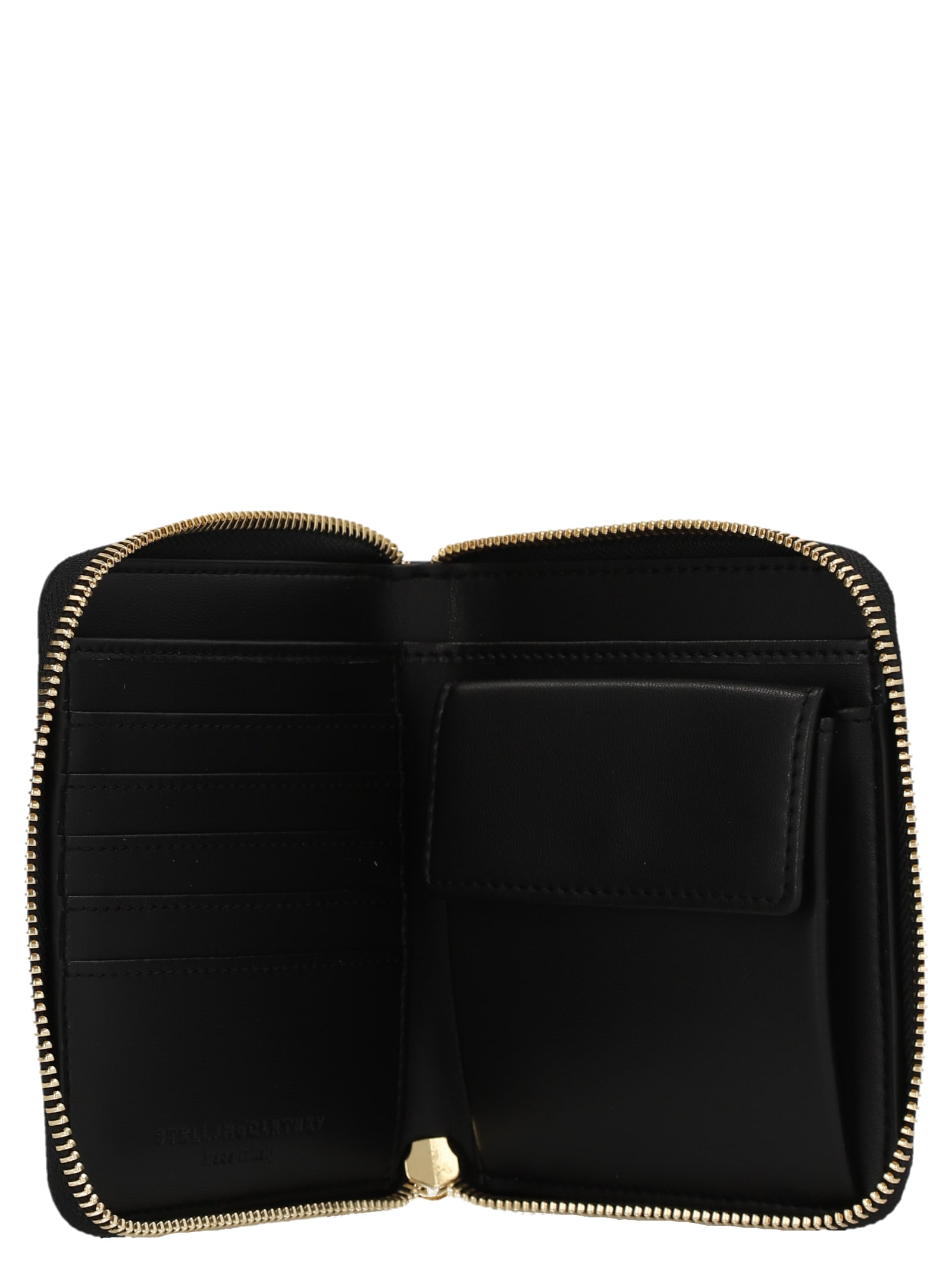 Stella Mccartney Zipped Wallet In Black