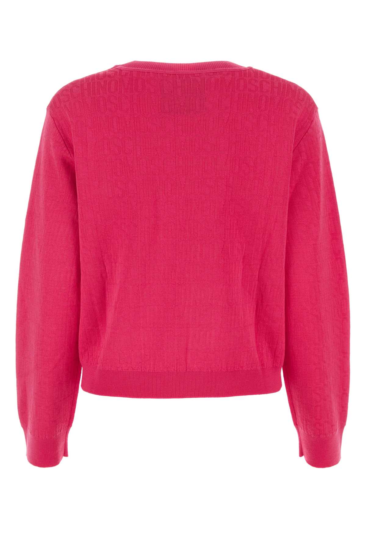 Shop Moschino Fuchsia Viscose Sweater In Fuxia