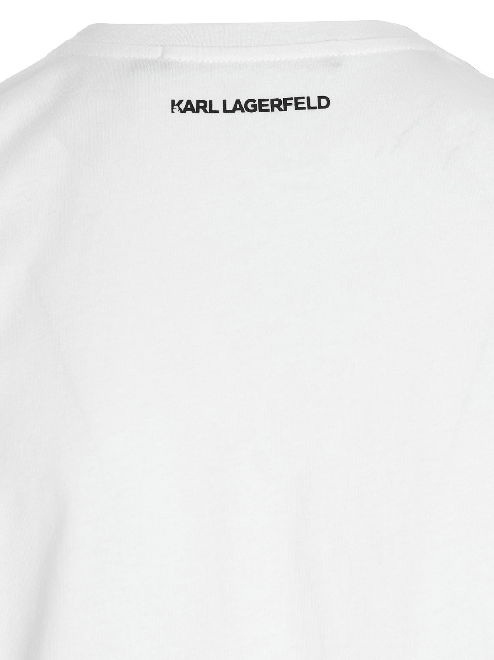 Shop Karl Lagerfeld Ikonik 2.0 Choupette T-shirt In White