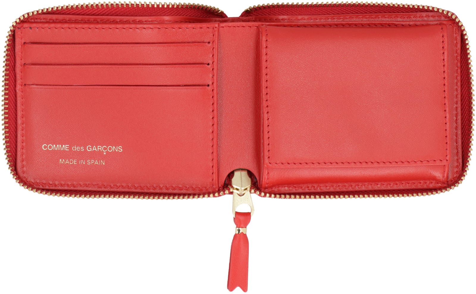 Shop Comme Des Garçons Leather Wallet In Red