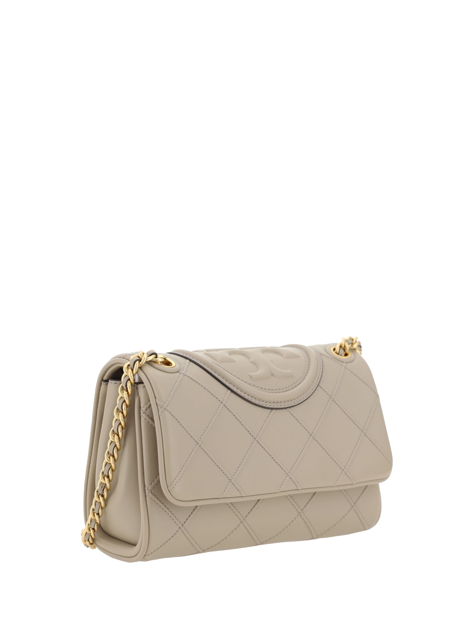 Shop Tory Burch Small Fleming Shoulder Bag In Fresh Clay