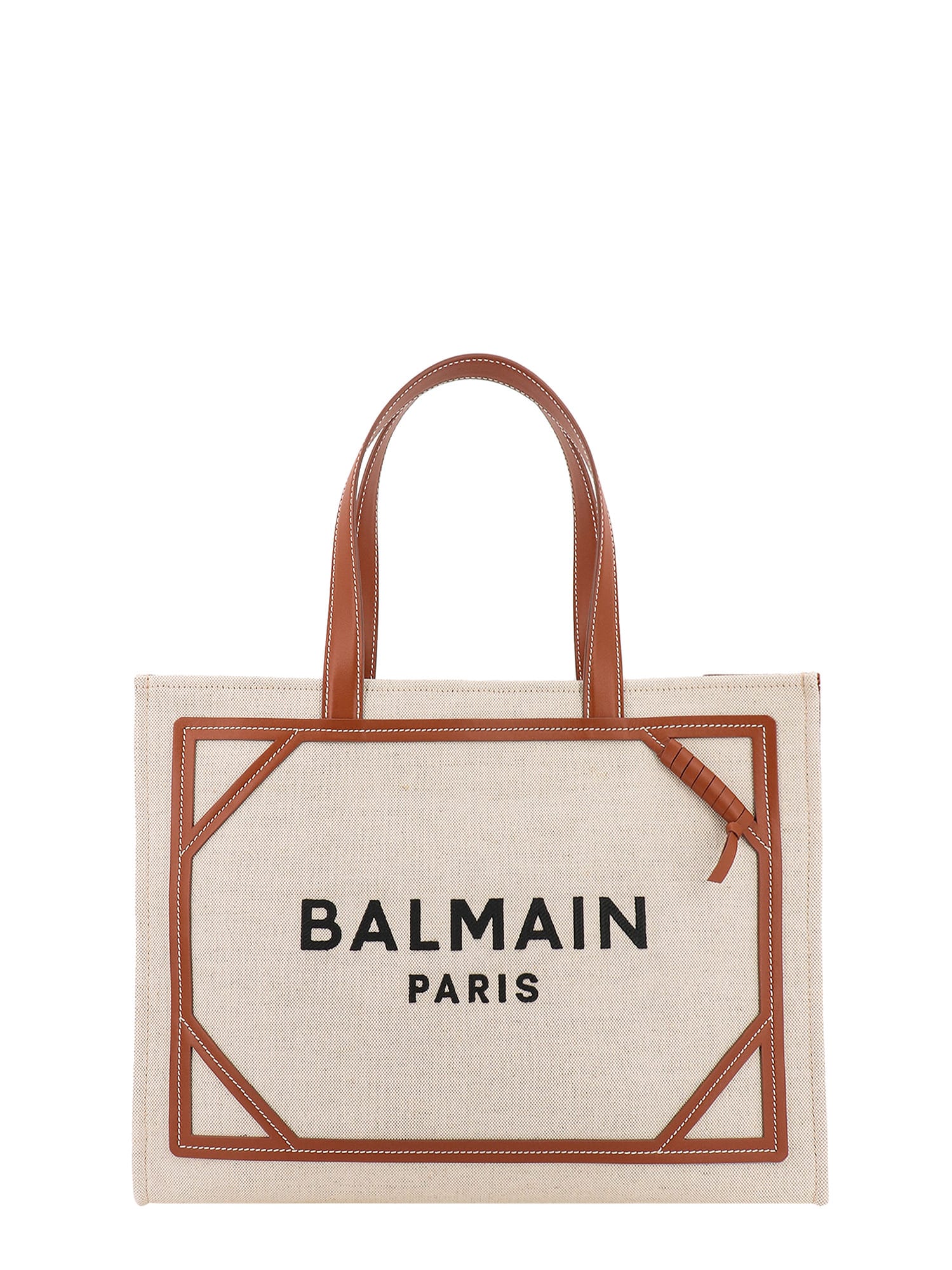 Shop Balmain B-army 42 Shoulder Bag In Beige