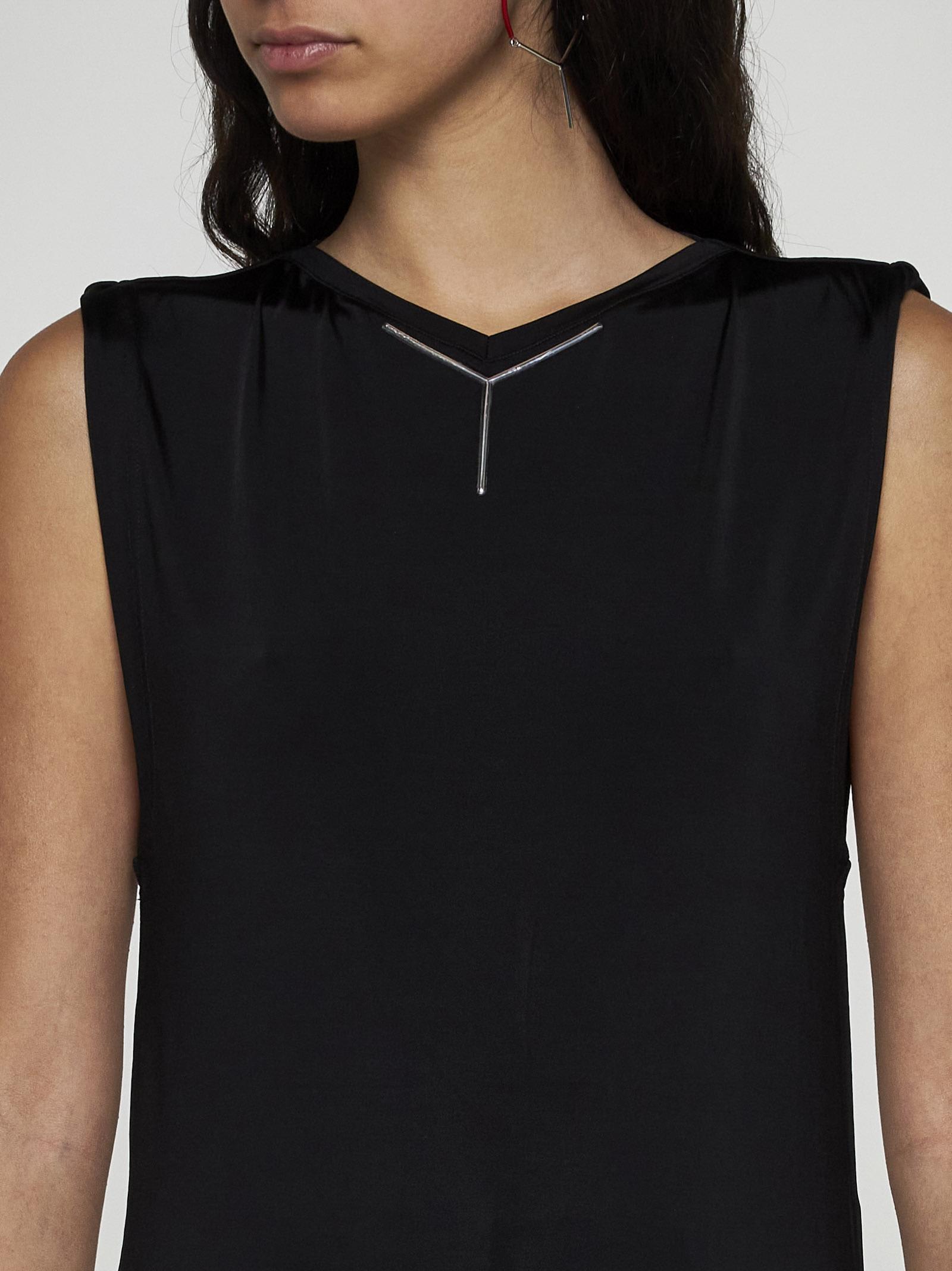 Shop Y/project Logo-plaque Viscose Top In Black