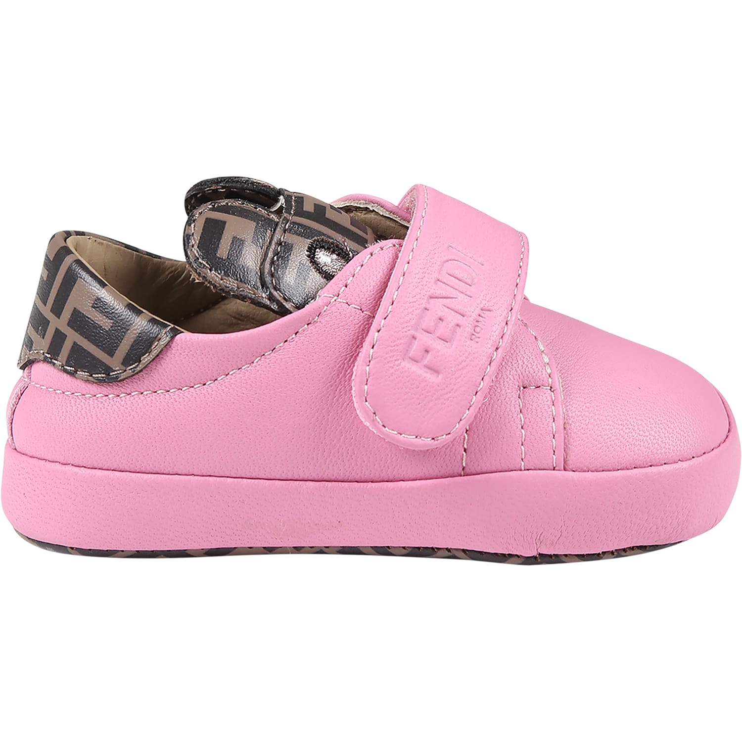 Fendi Fuchsia Sneakers For Baby Girl