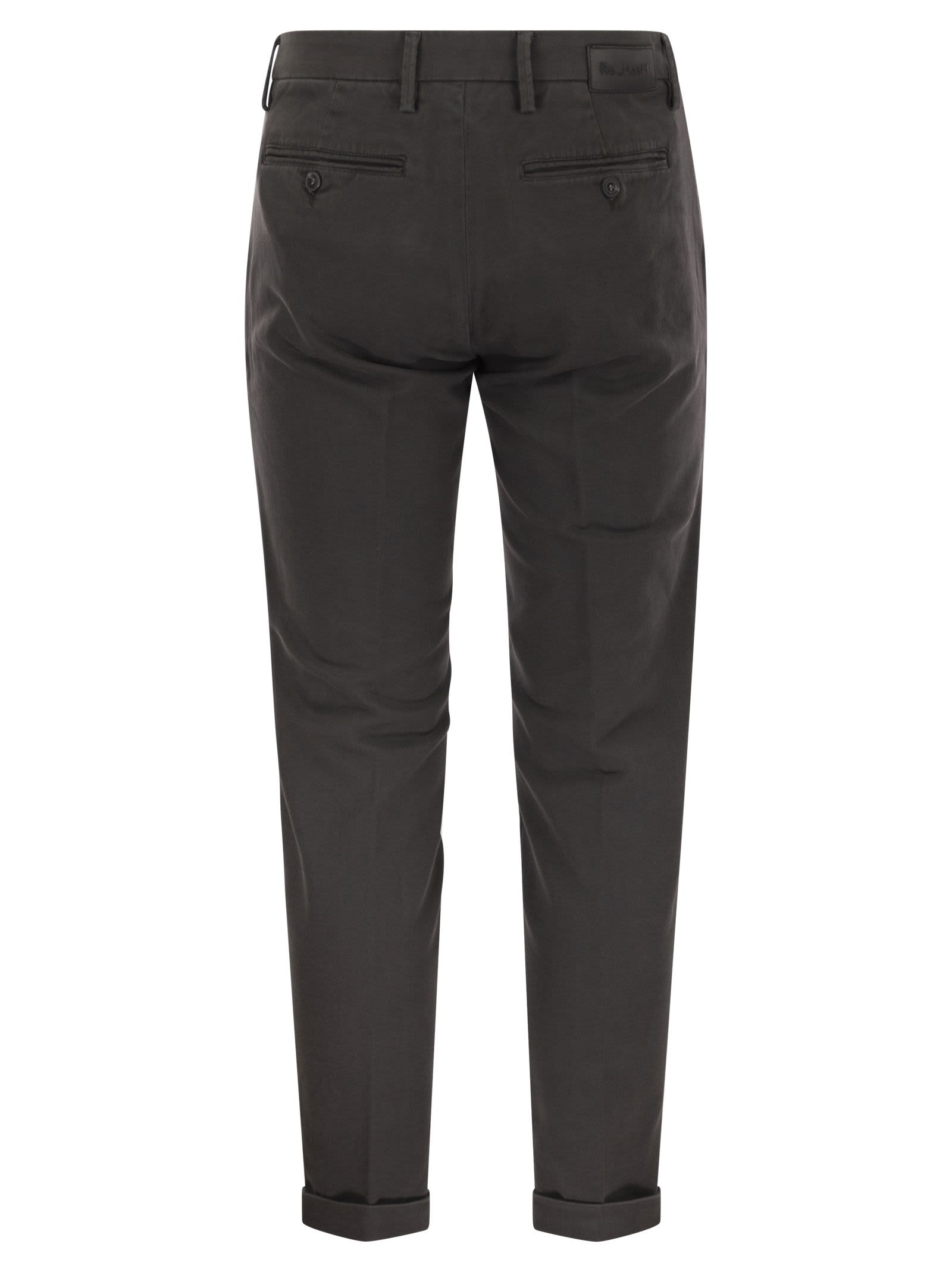Re-hash Re_hash Man Pants Lead Size 34 Cotton, Lyocell, Elastane In Gray