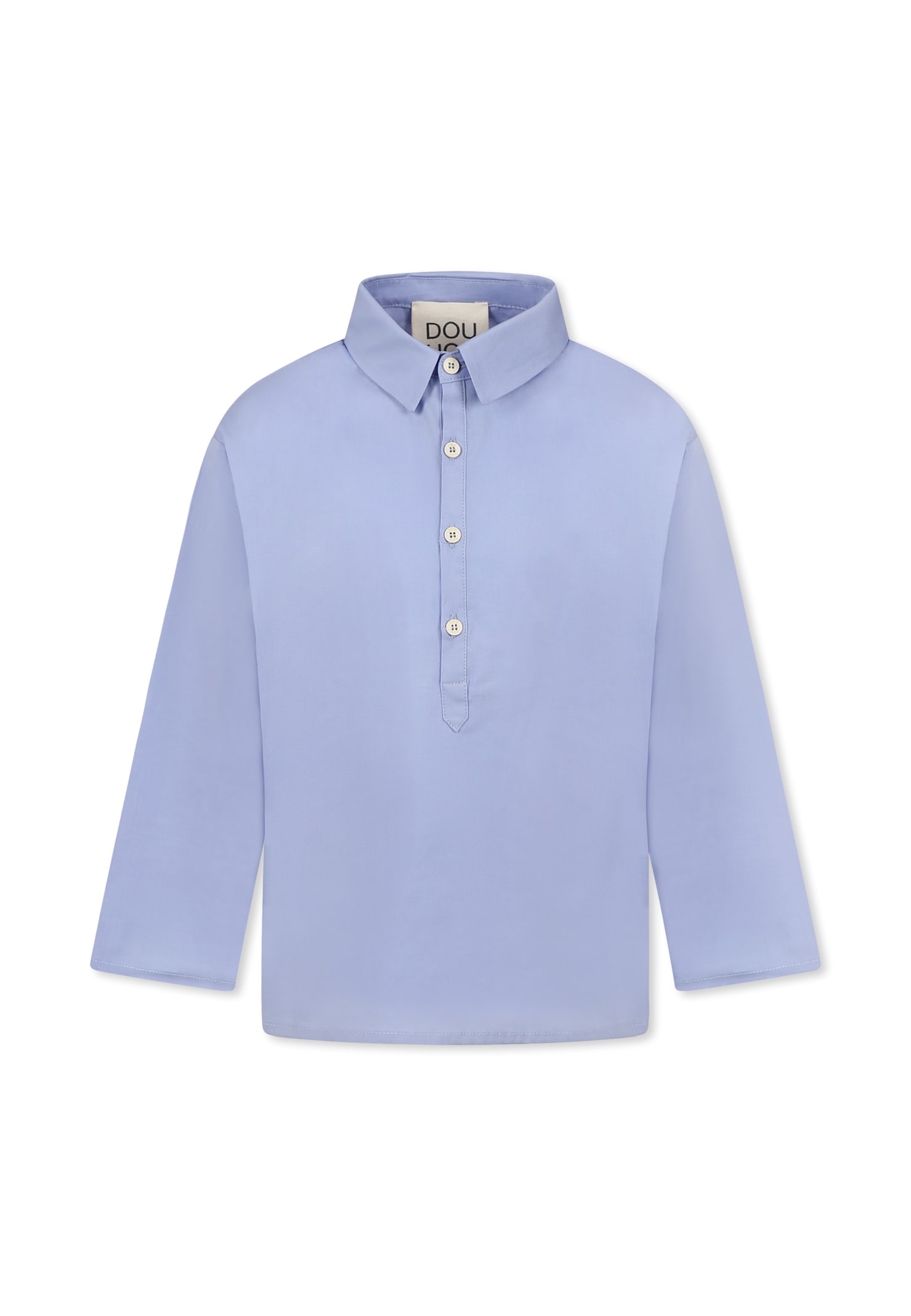Douuod Light Blue Shirt For Girl With Logo In Light Blue
