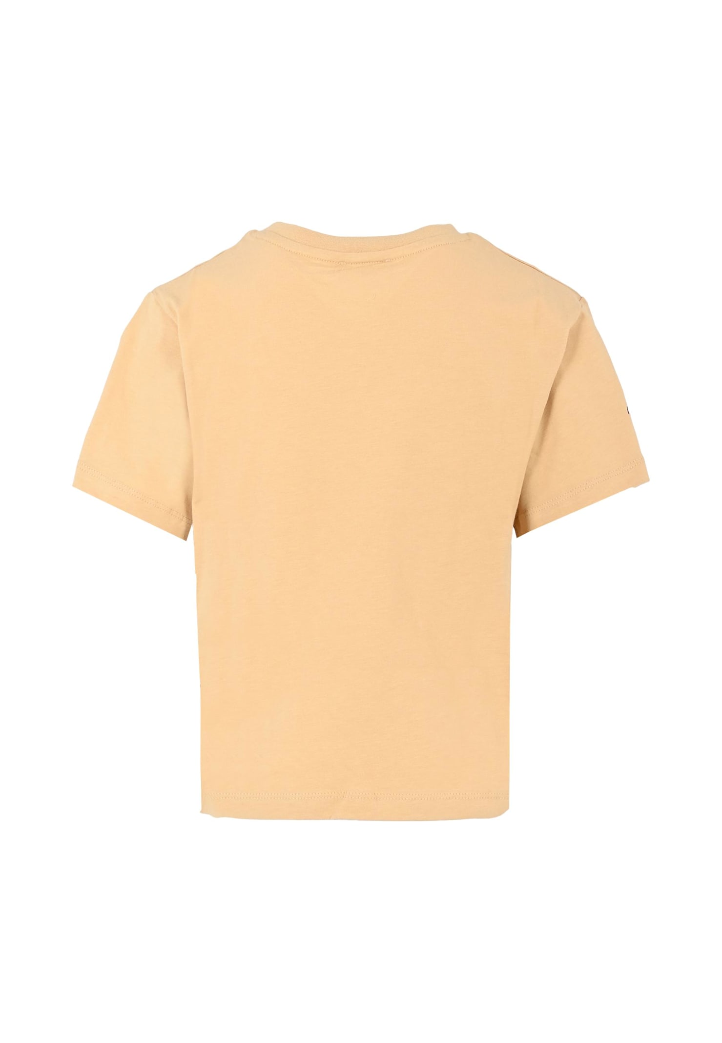 Kenzo Beige T-shirt For Girl With Sunflower In Nude
