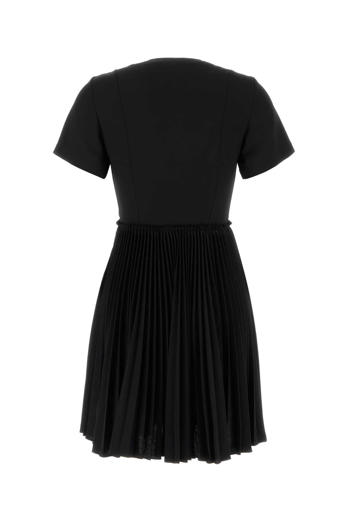 Burberry Black Polyester Blend Mini Dress In Black