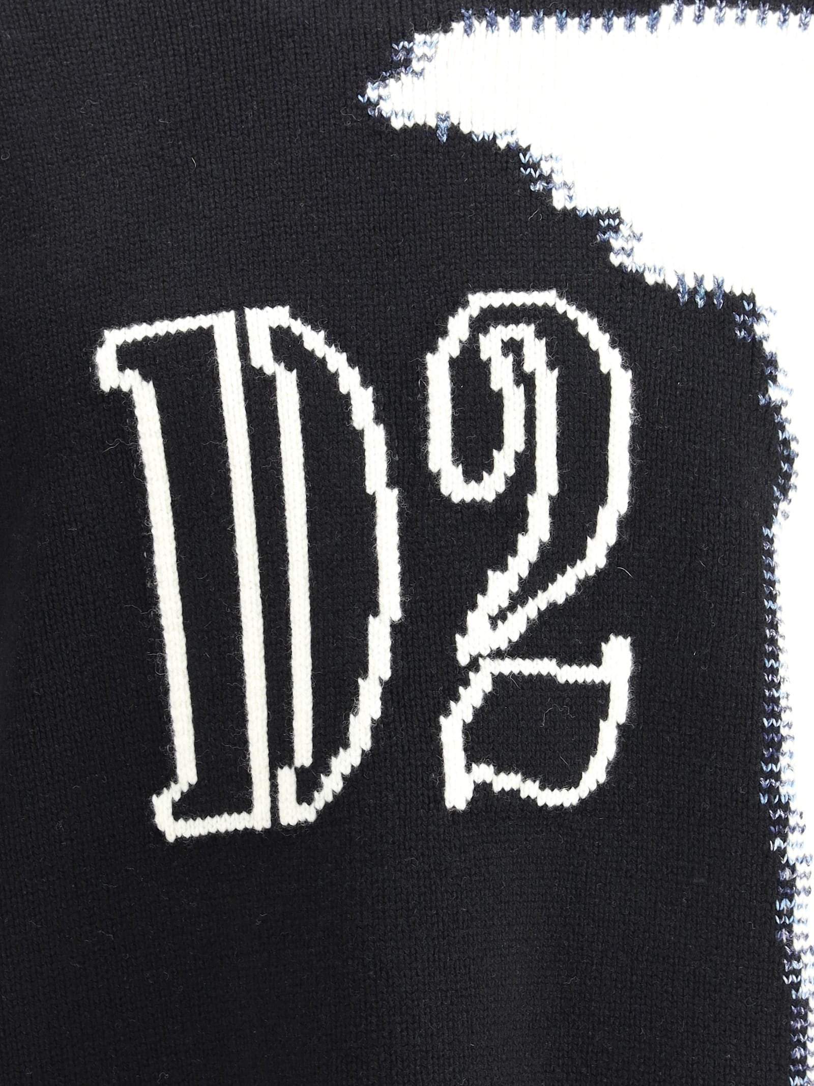 Dsquared2 Two-tone Crew Neck Sweater With Graphic Design