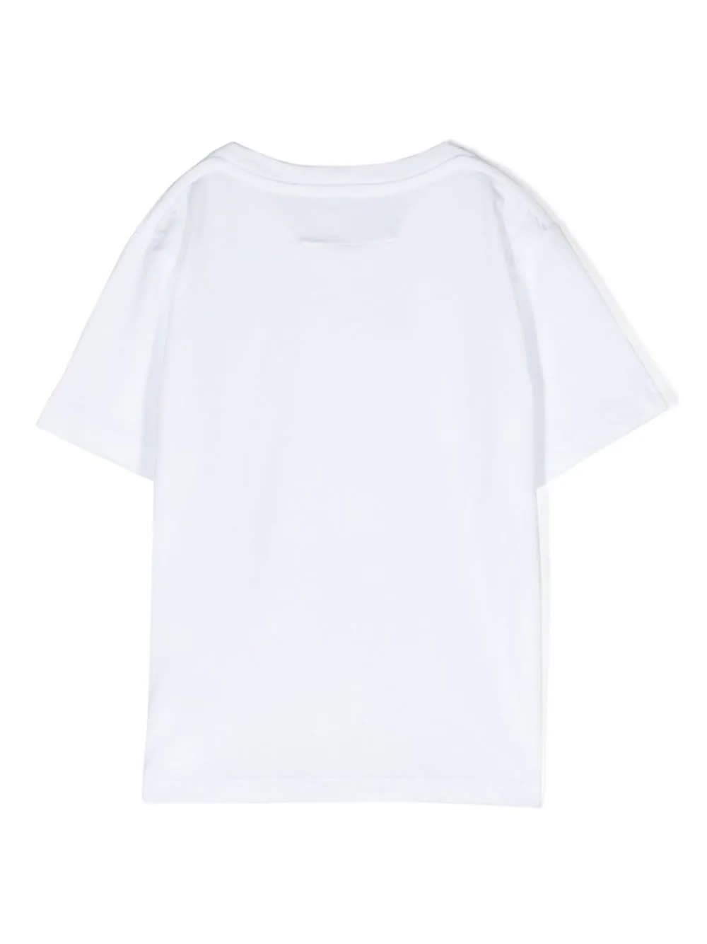 Shop Mm6 Maison Margiela T-shirt Con Logo In White