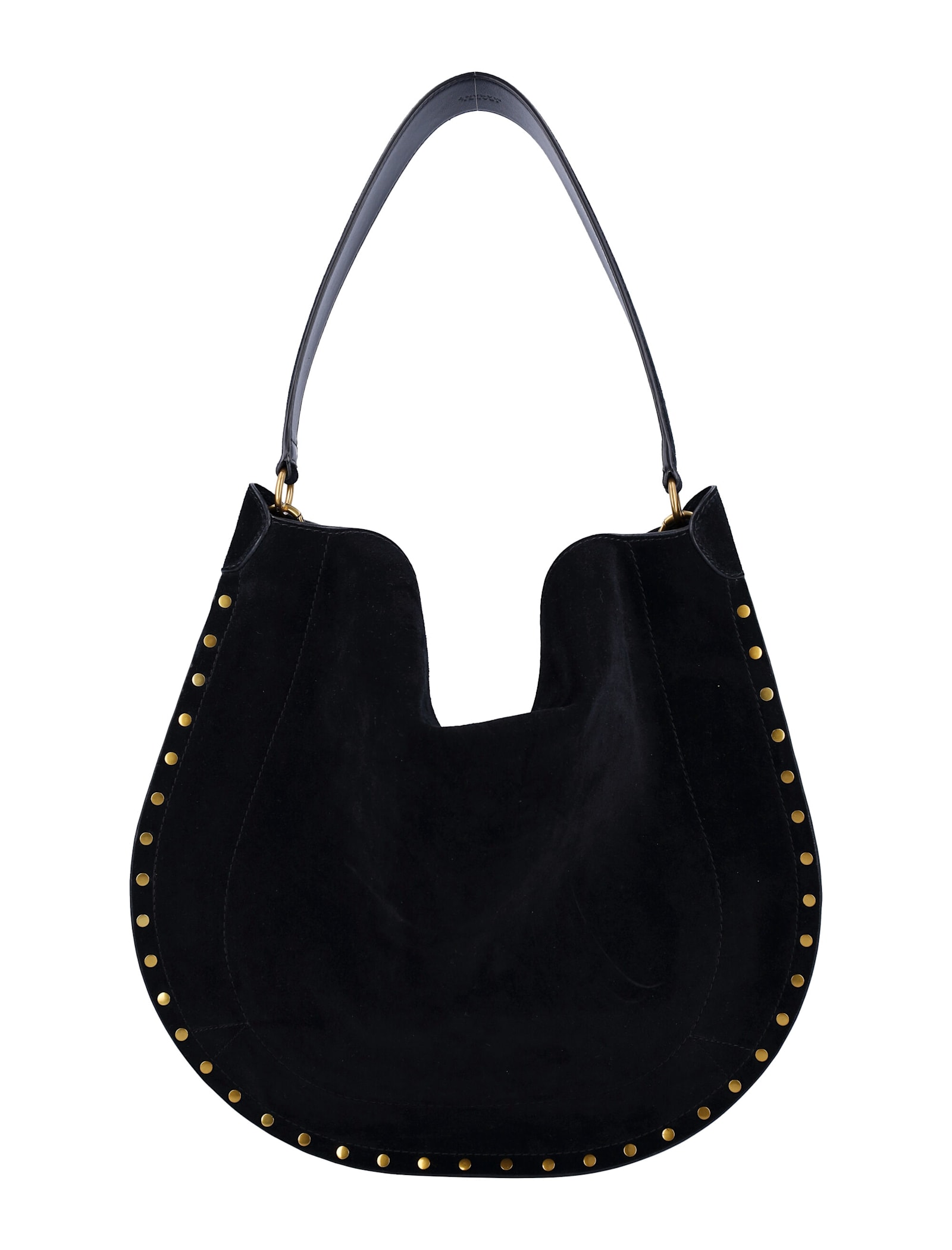 Isabel Marant Black Midnight Oskan Soft Zip Shoulder Bag In Black