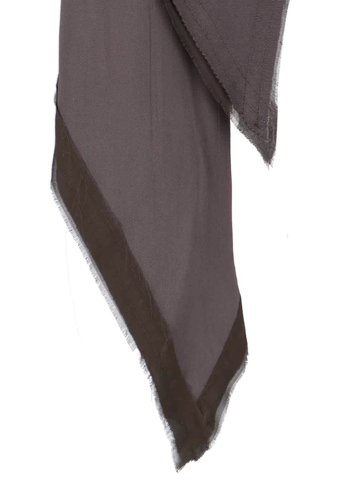 Attico Asymmetrical Midi Dress With Twisted Detail In Brown
