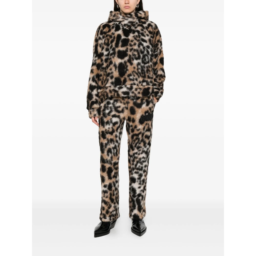 Gcds Leopard-print Drawstring-waist Pants In Multi
