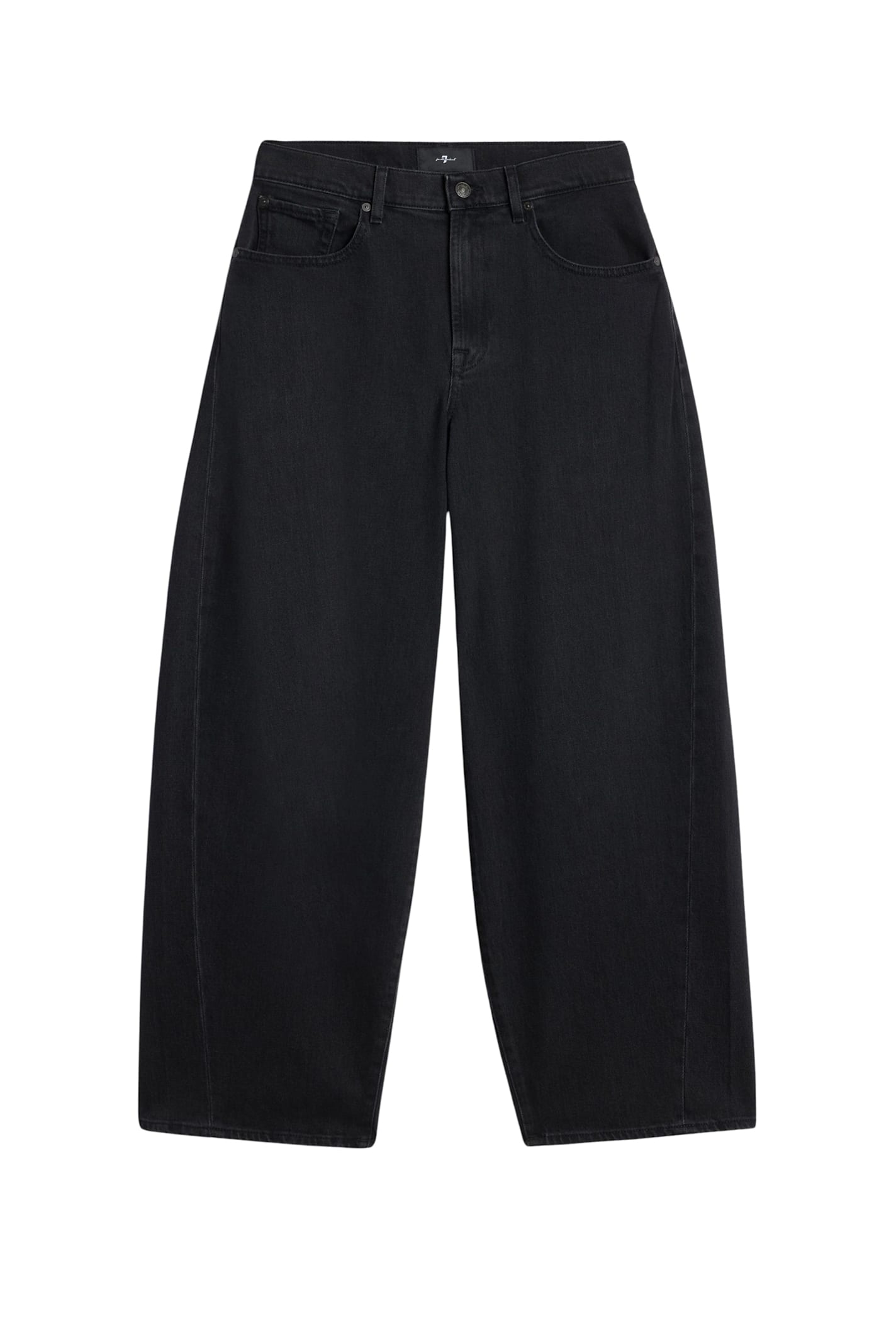 7 For All Mankind Twisted Bonie Five-pocket Jeans In Black