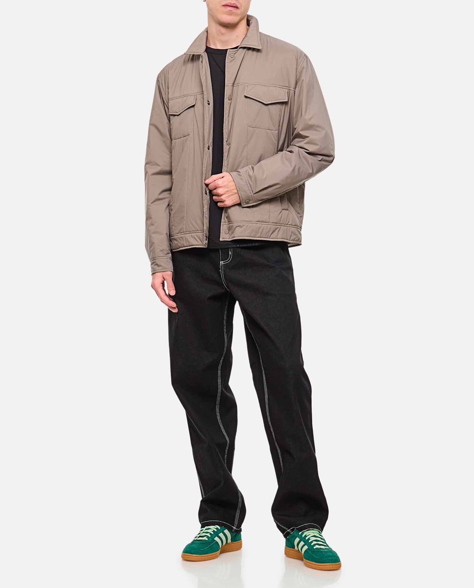Herno Versatile Gray Jacket With Button Closure In Gray