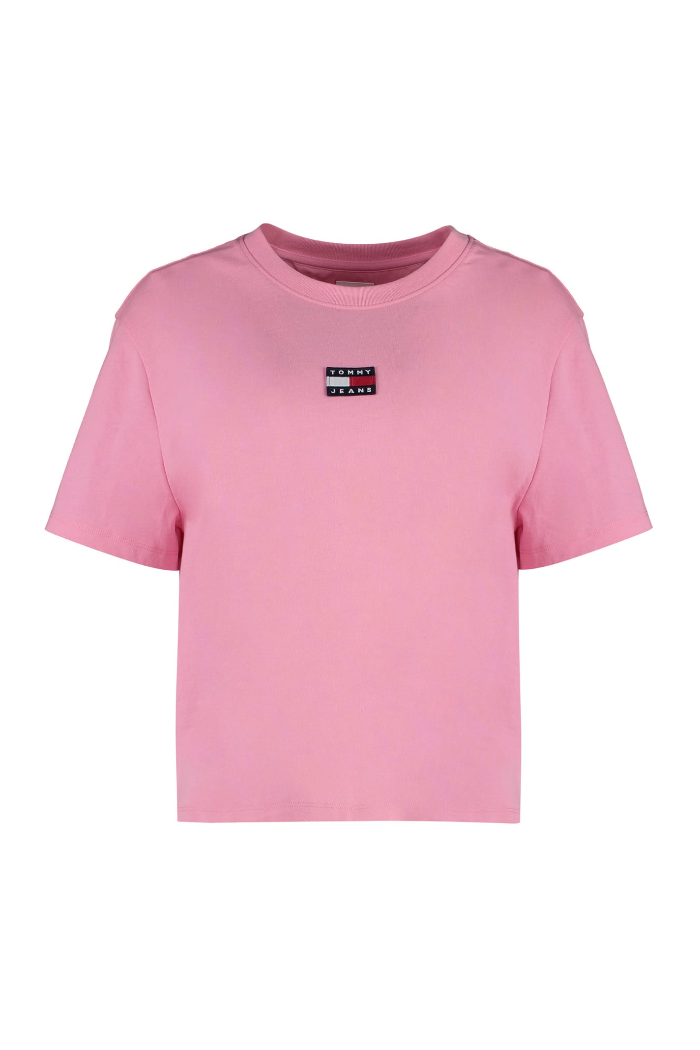 Shop Tommy Hilfiger Logo Print T-shirt In Pink