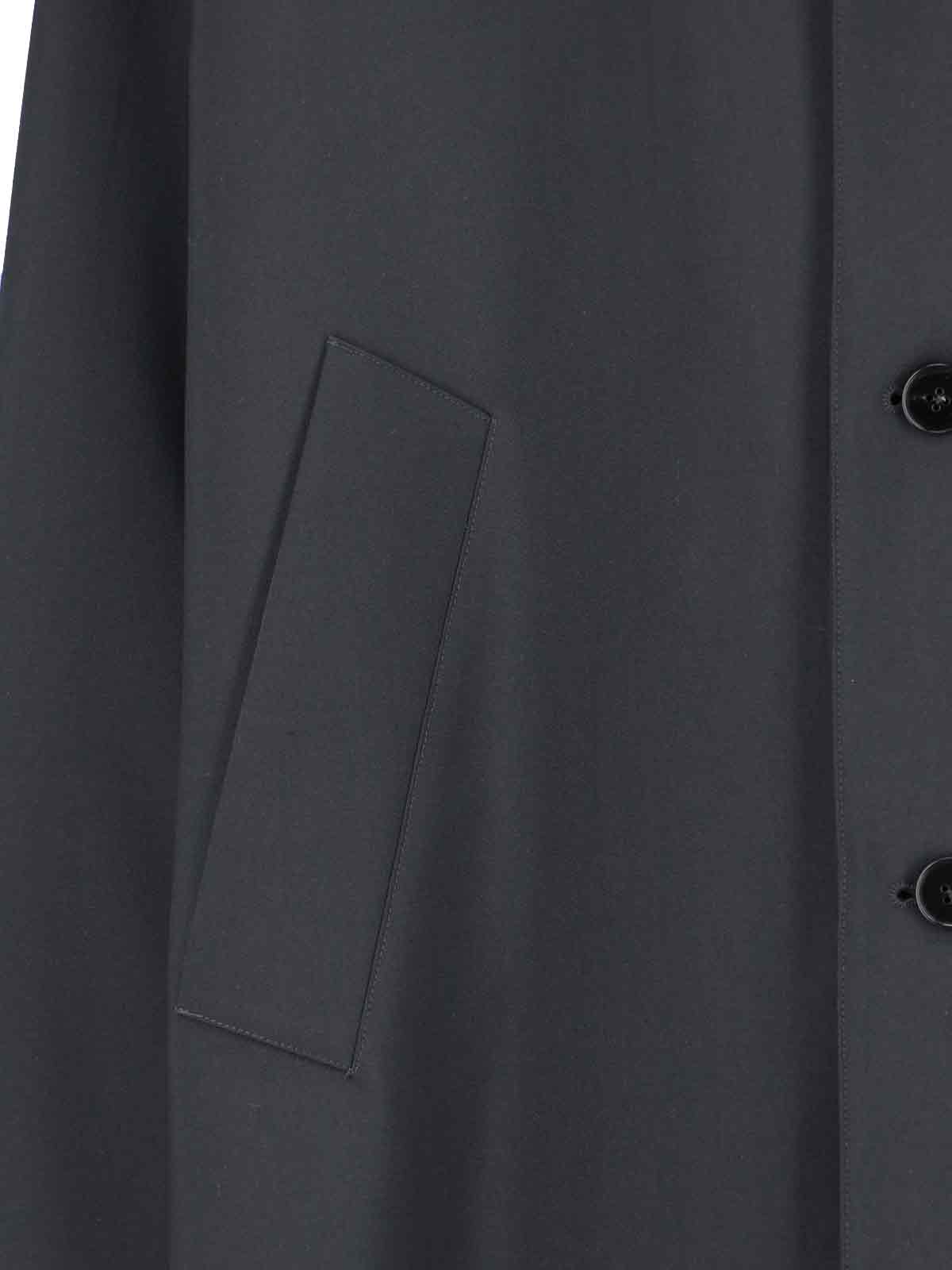 Shop Jil Sander Single-breasted Wool Coat In Black