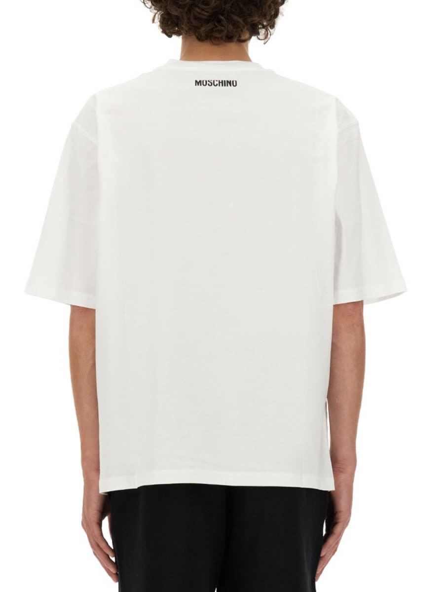 Shop Moschino T-shirt With Logo In White