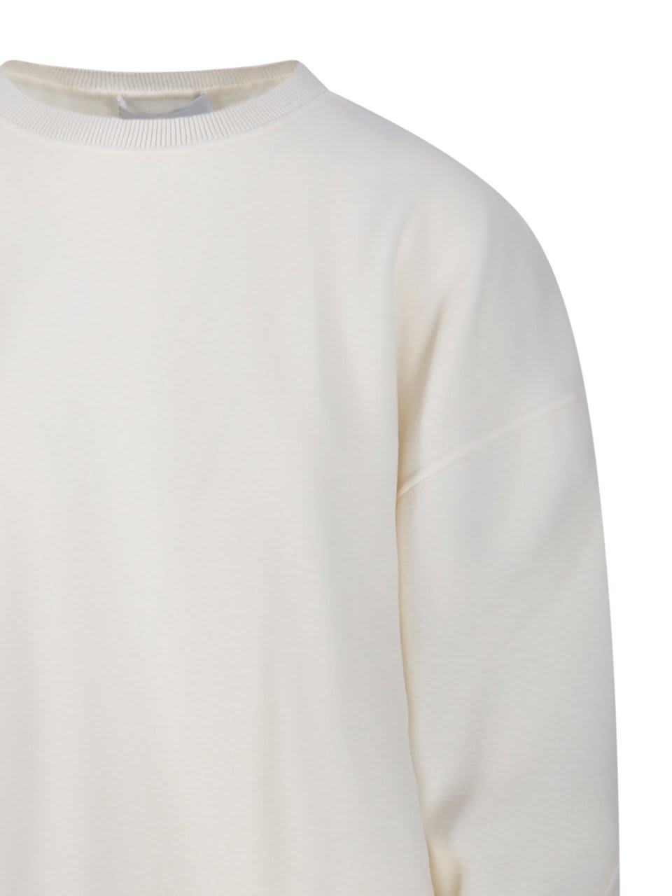 Max Mara Logo Embroidered Crewneck Jumper In White