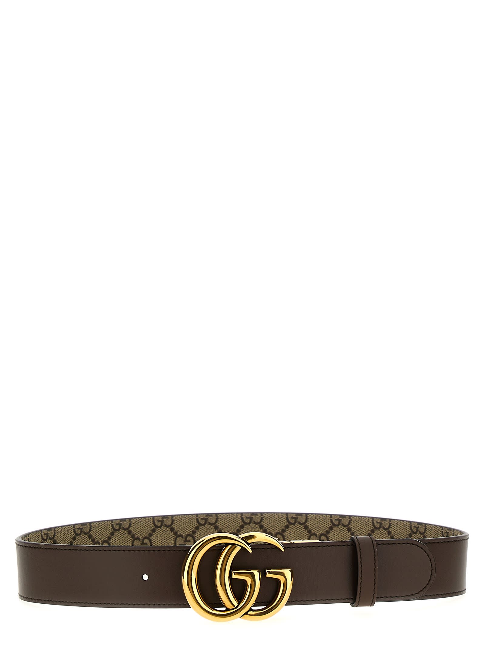 Shop Gucci Gg Marmont Reversible Belt In Multicolor