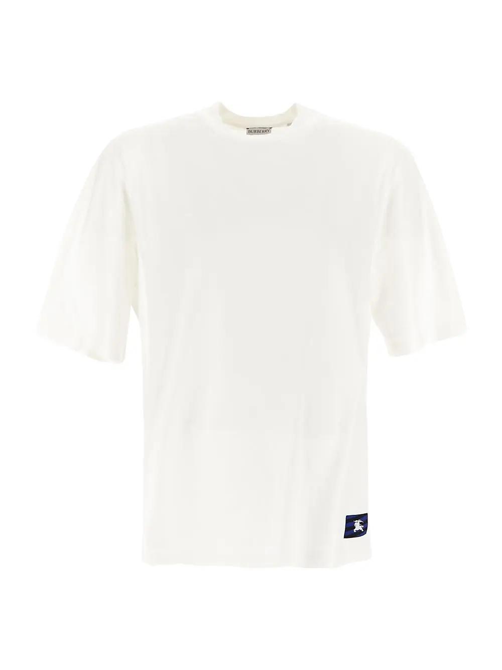 Shop Burberry Cotton T-shirt In White