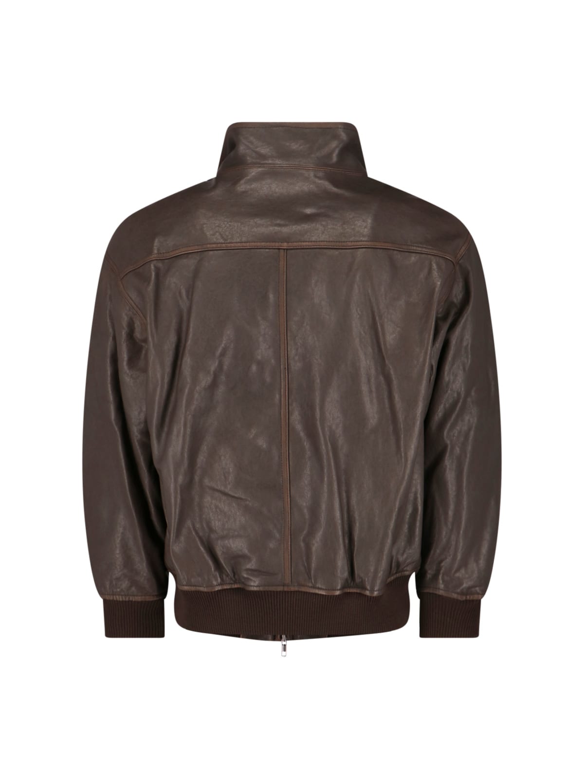 Dunst Lambs-leather Flap-pocket Jacket In Brown