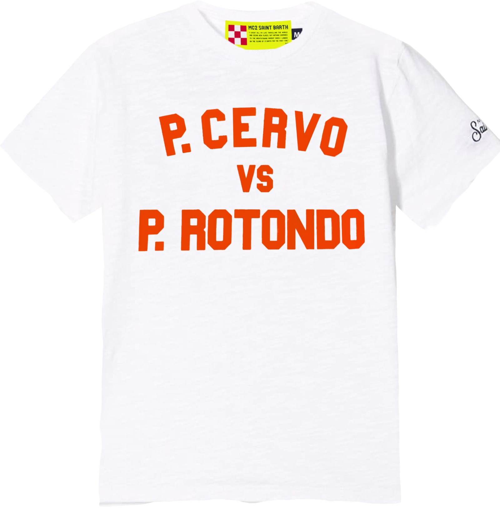MC2 SAINT BARTH PORTO CERVO VS PORTO ROTONDO MAN WHITE T-SHIRT