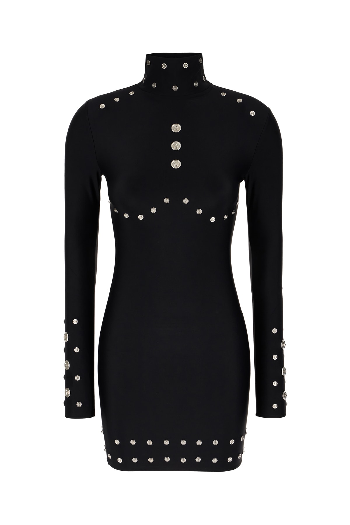 Shop Coperni Black Stretch Nylon Mini Dress