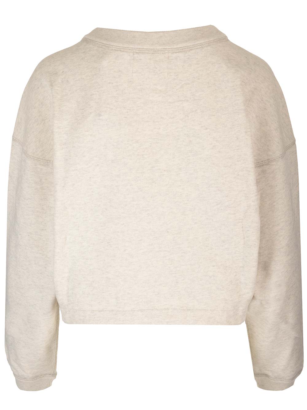 Isabel Marant Étoile Margo Cropped Drawstring Sweatshirt In Ecru