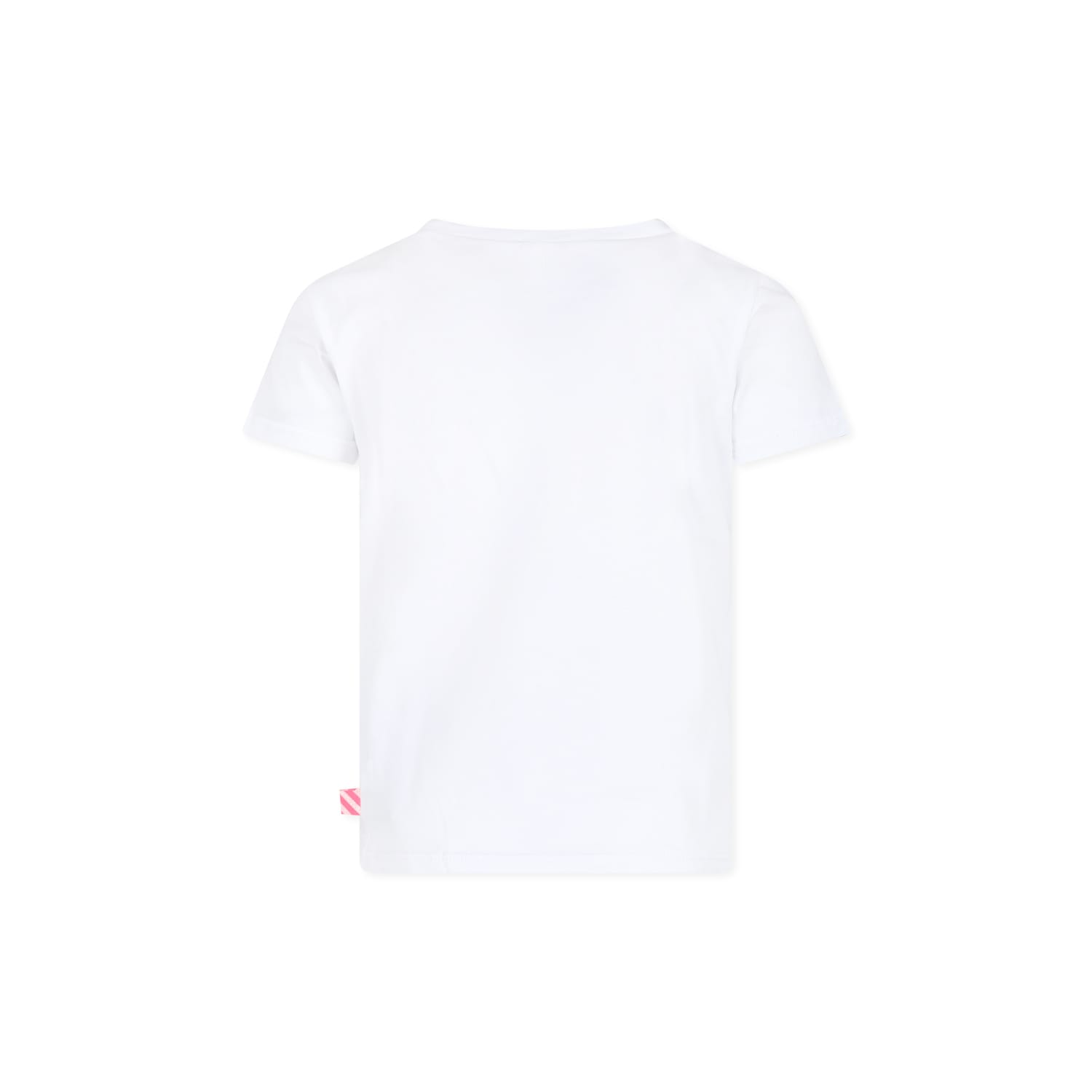 Billieblush White T-shir For Girl With Heart In White