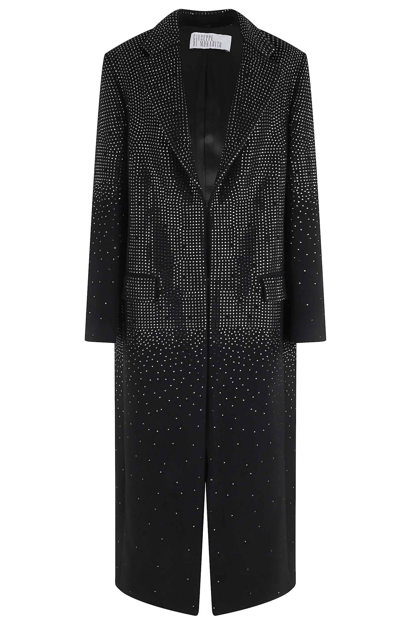 Giuseppe Di Morabito Crystal-embellished Coat In Black