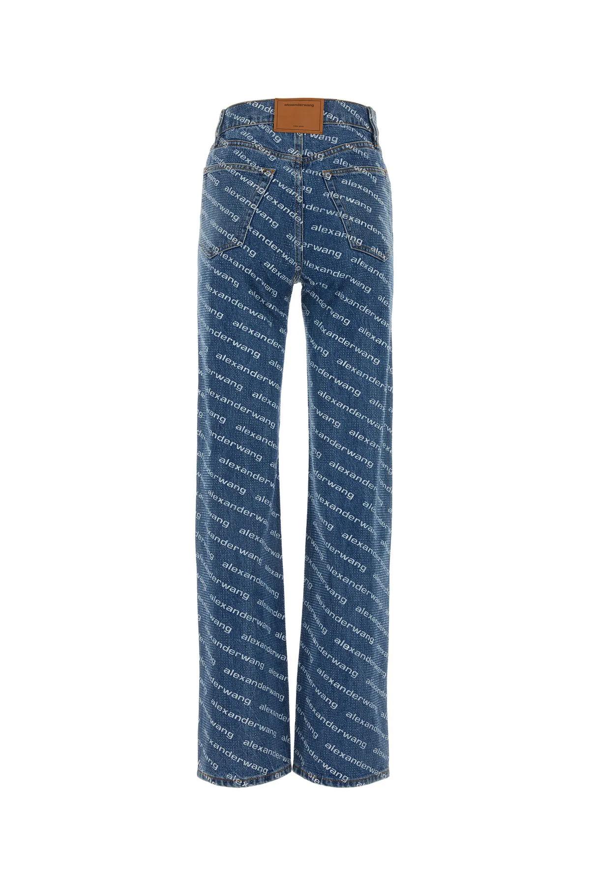 Alexander Wang Denim Jeans Featuring Belt Loops In Deepbluewhite