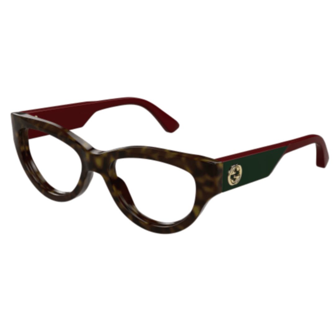 Gucci Gg1665o006 Havana Red Transparen In Havana-red-transparent